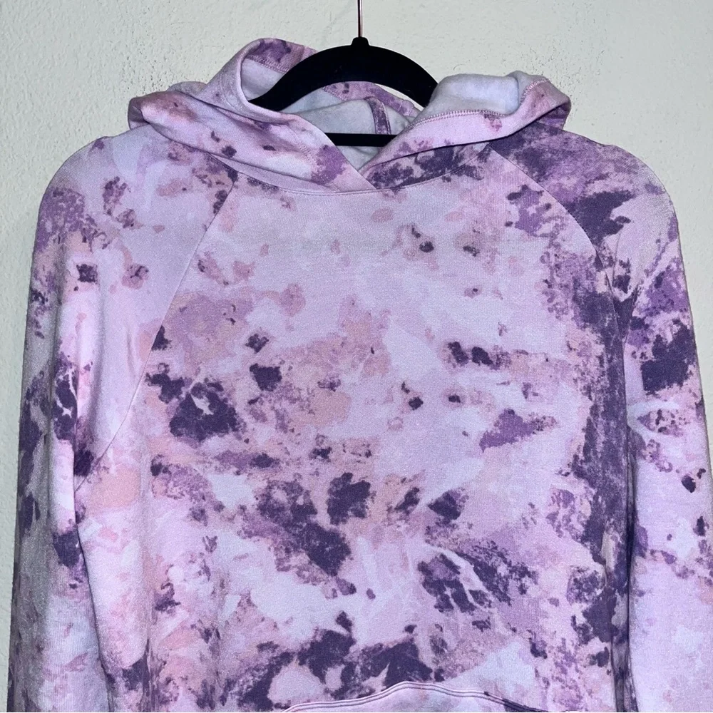 Athleta Girl Tye Die In Your Element‎ Hoodie 2.0 in Moonstone Pink Size 16